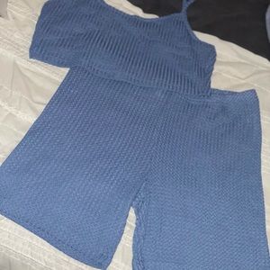 SHEIN top and bottom size large blue.